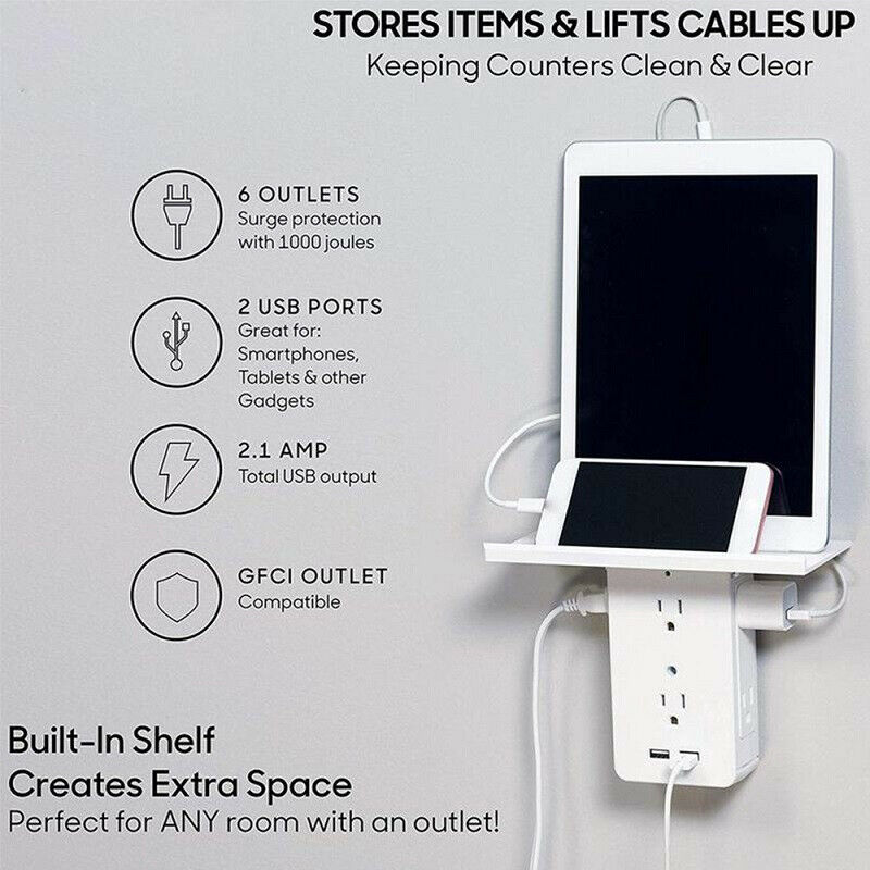 Goldburns™ Multifunctional Outlet Shelf Wall