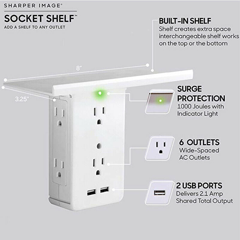 Goldburns™ Multifunctional Outlet Shelf Wall